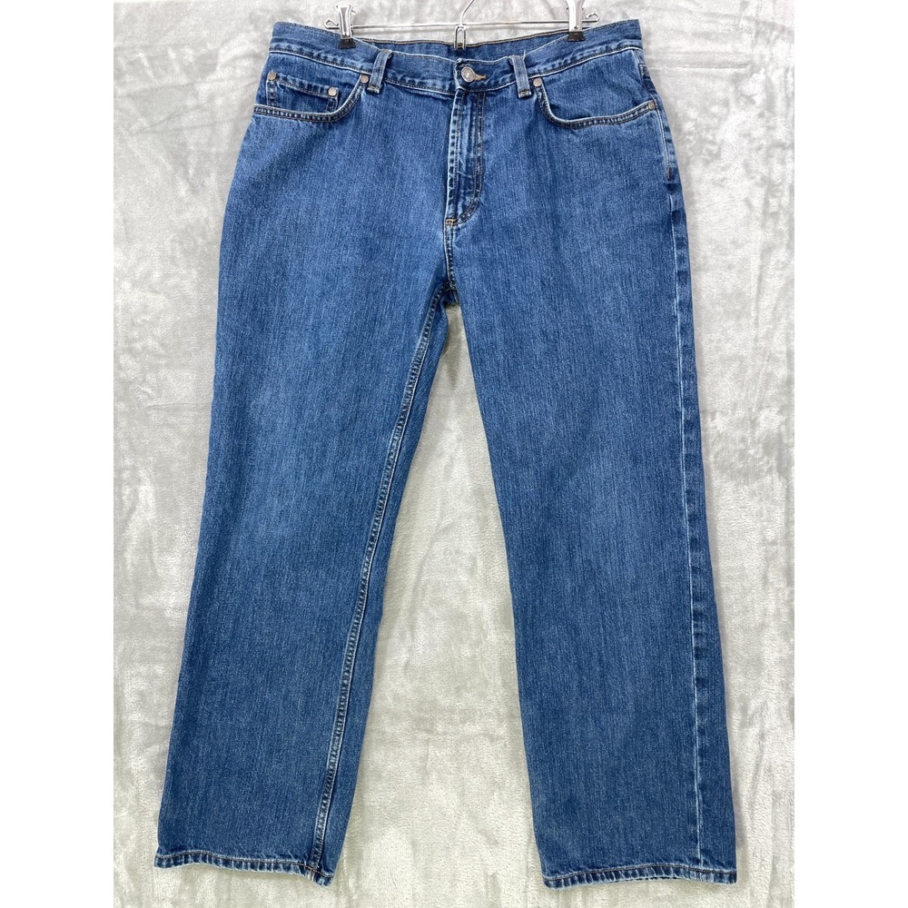 Brooks Brothers 346 Relaxed Fit Jeans Men's 36x30 Medium Blue Denim Straight Leg